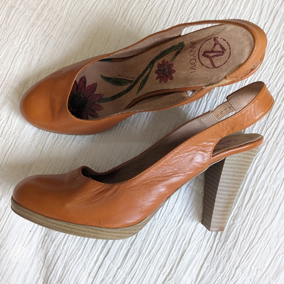Anyovi Shoes - ANYOVI Leather Slingback Pumps
